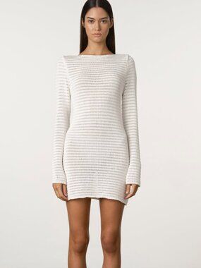 Zulu & Zephyr NWT Crochet Lattice Knit Mini Dress - US 6